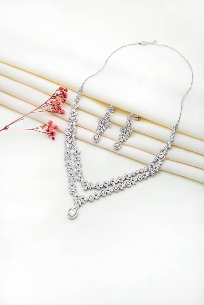 Silberry 925 Sterling Silver Majestic Necklace Set : S126