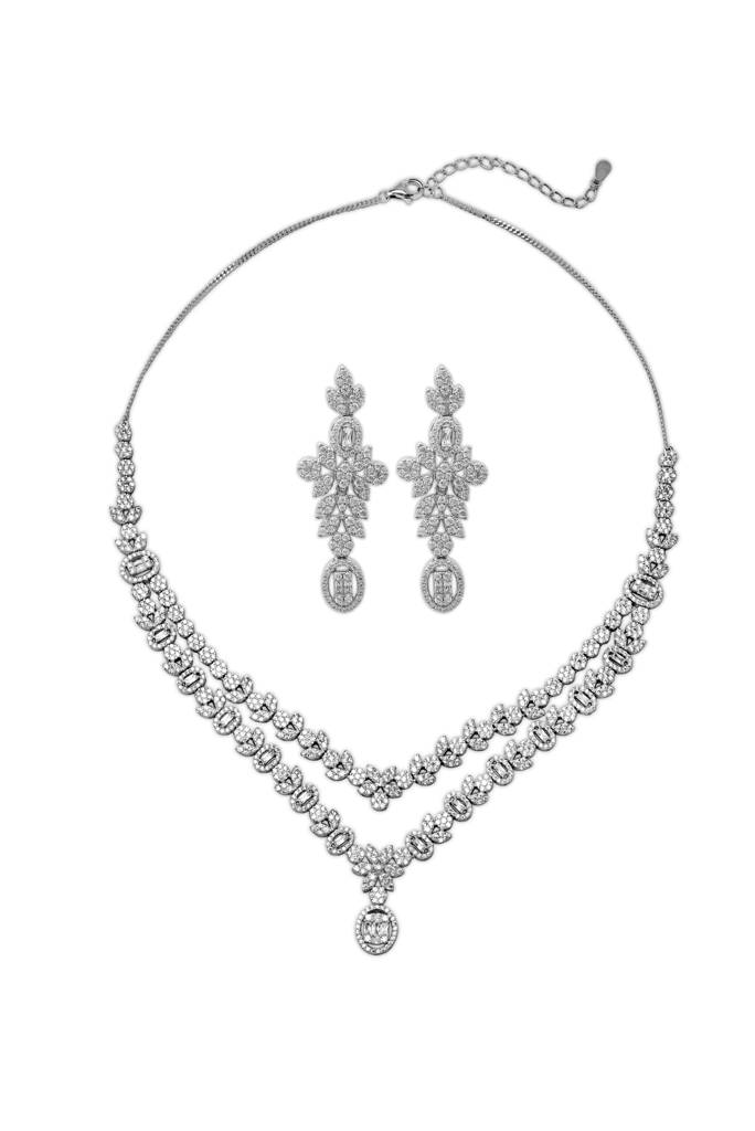 Silberry 925 Sterling Silver Majestic Necklace Set : S126