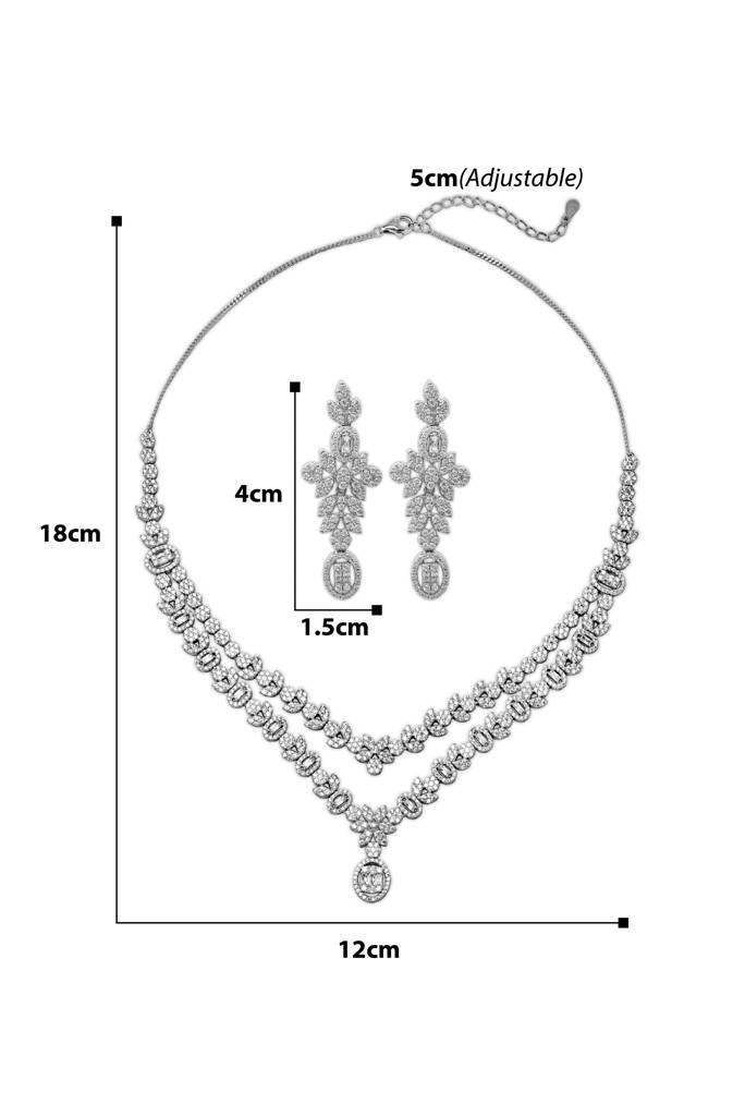 Silberry 925 Sterling Silver Majestic Necklace Set : S126