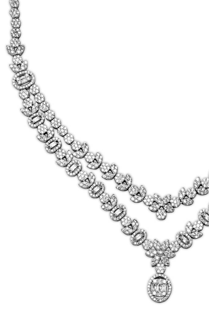 Silberry 925 Sterling Silver Majestic Necklace Set : S126
