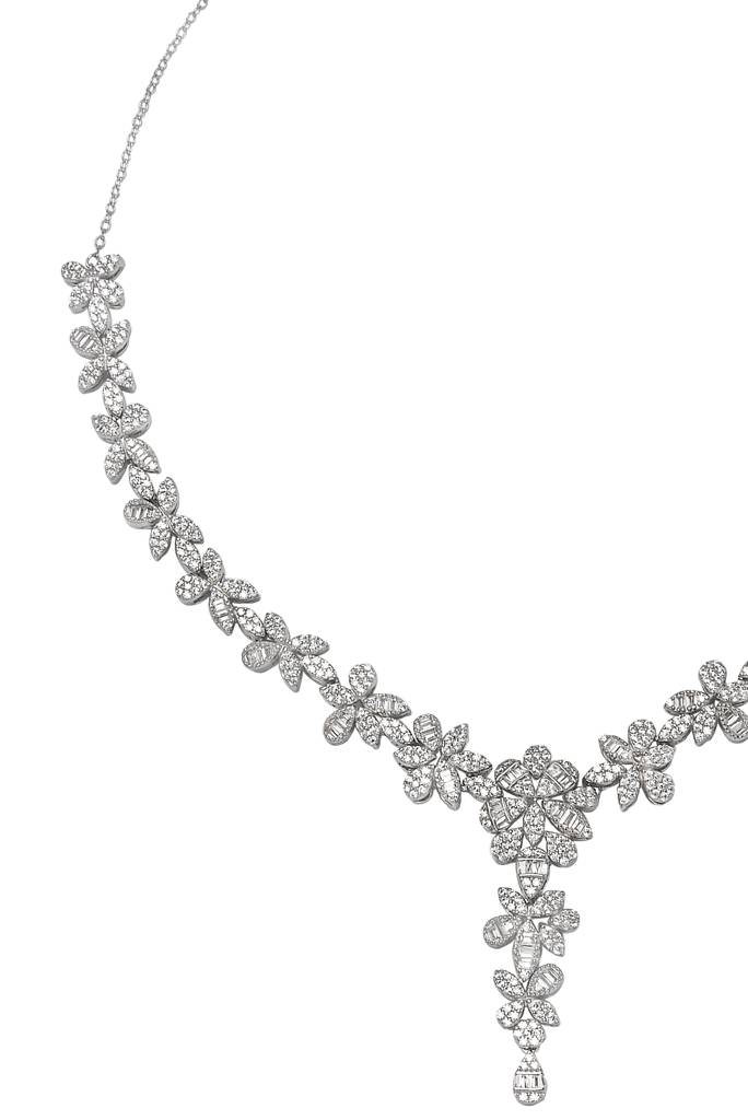 Silberry 925 Sterling Silver Royal Necklace Set : S131