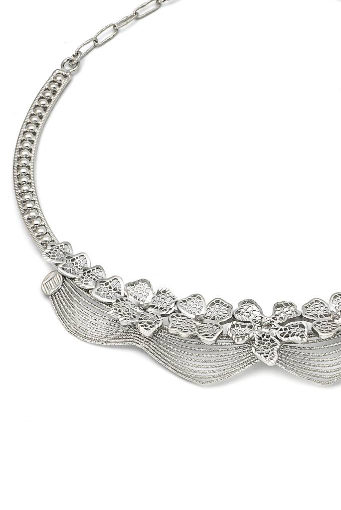 Silberry 925 Sterling Silver Camellia Necklace Set : S134