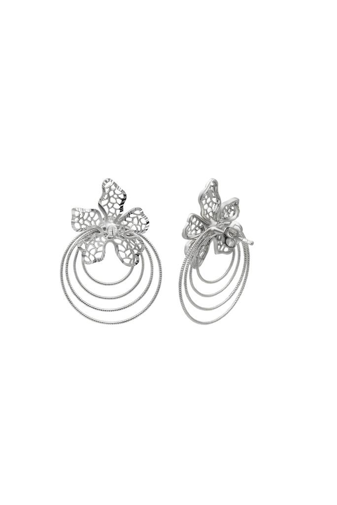 Silberry 925 Sterling Silver Camellia Necklace Set : S134