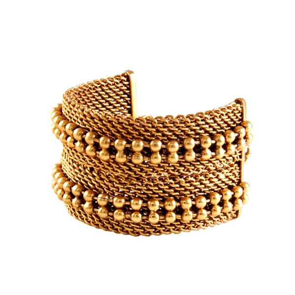 Gold Toned Double Mesh Bracelet Worn By Kriti Sanon : S2201