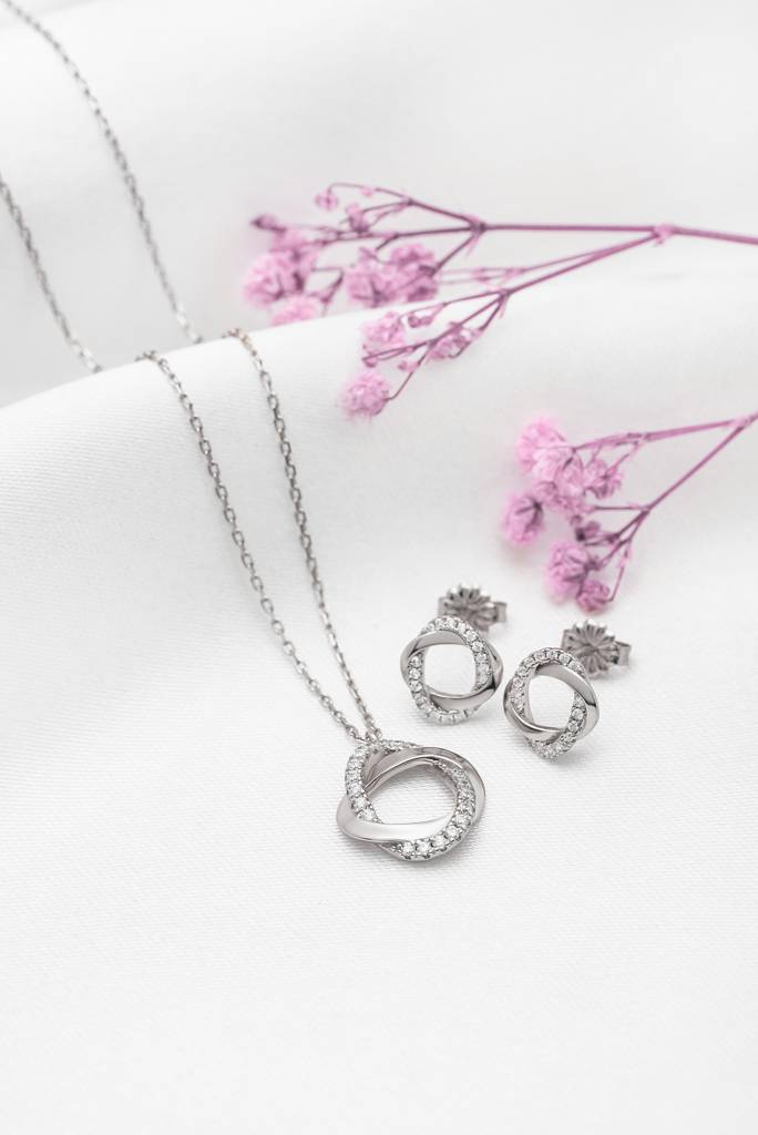 Silberry 925 Sterling Silver Allure Pendant Set : S225