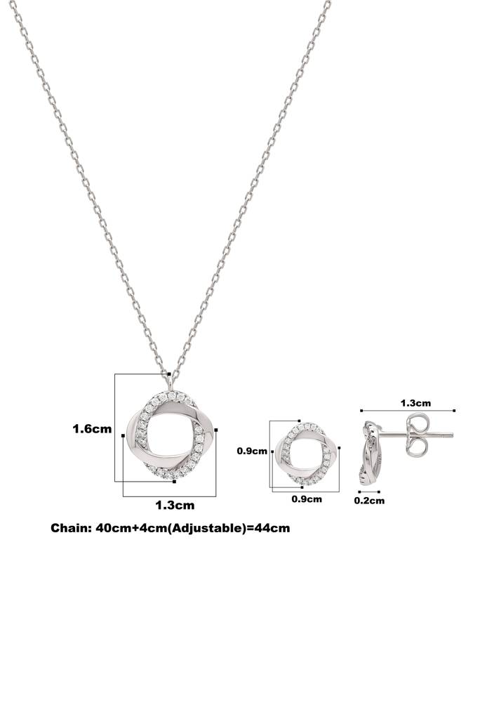 Silberry 925 Sterling Silver Allure Pendant Set : S225