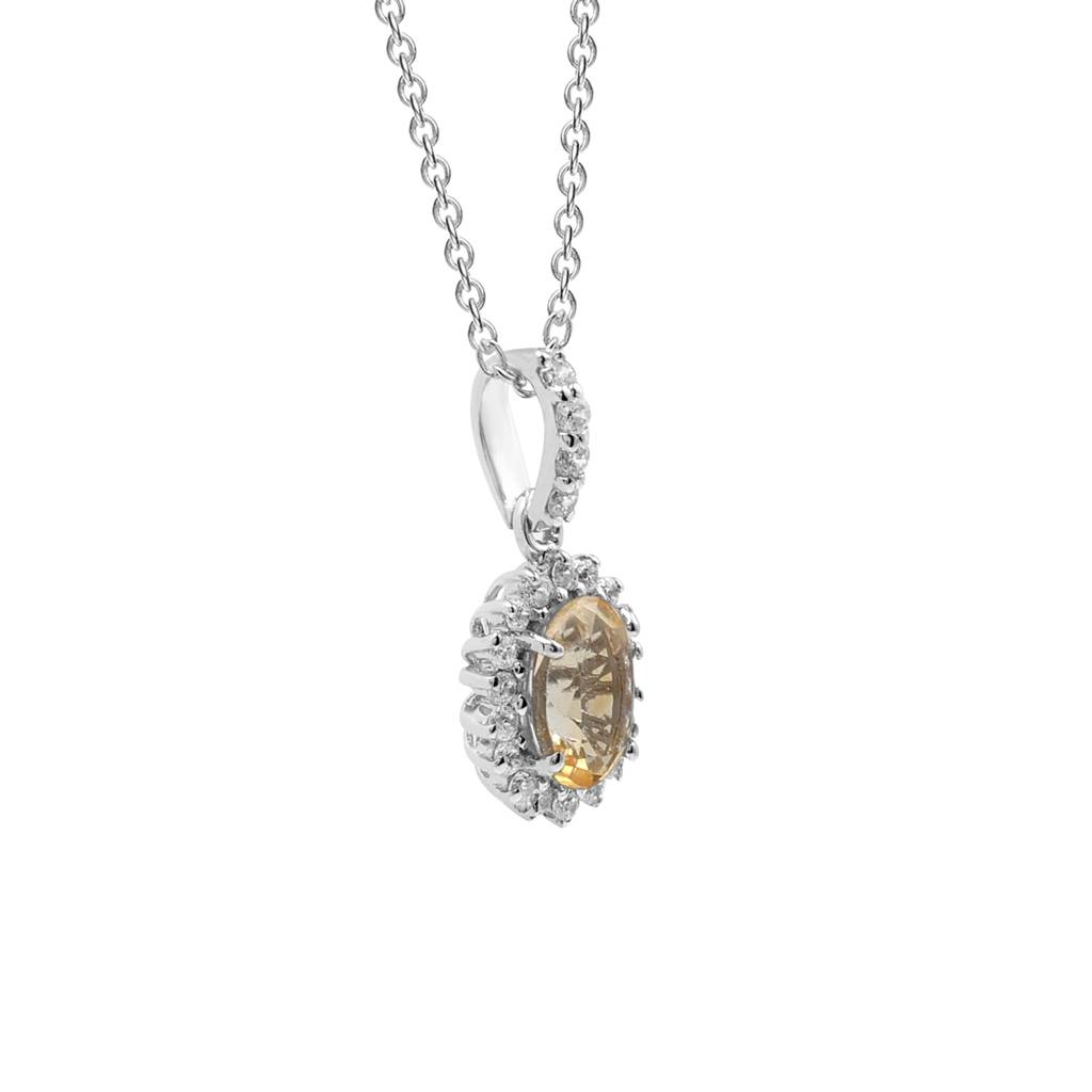 Solar Citrine Pendant Set : S2764