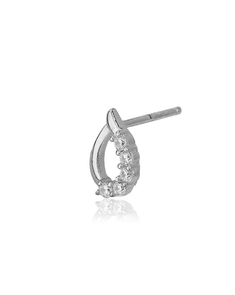 Carlton London 925 Sterling Silver Teardrop Shape Studs With Rhodium Plating : S512731E