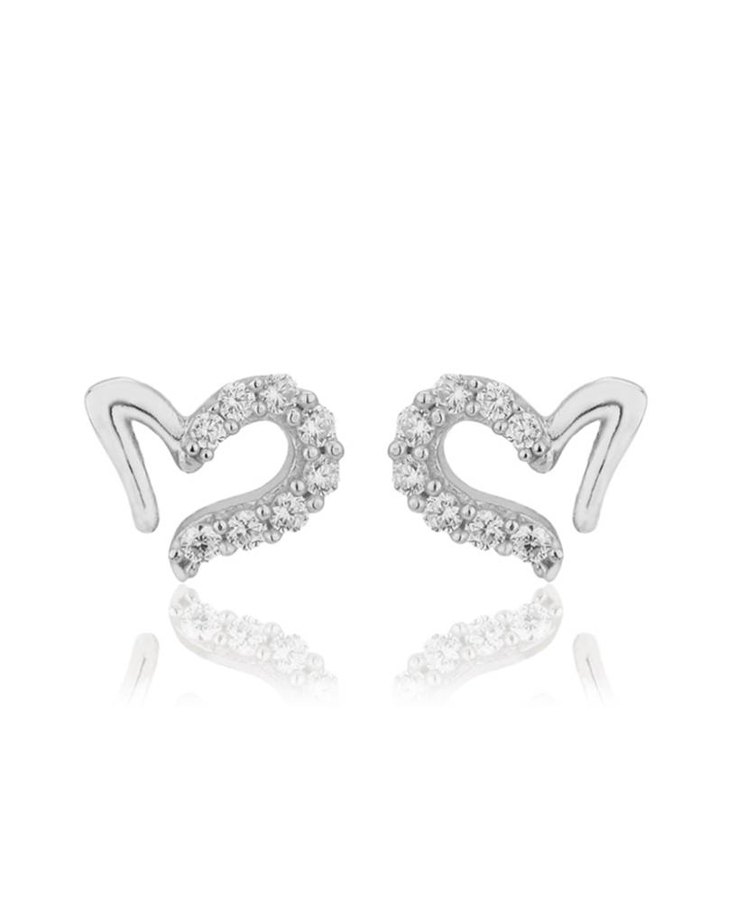 Carlton London 925 Sterling Silver Stone-Studs With Rhodium Plating : S512734E