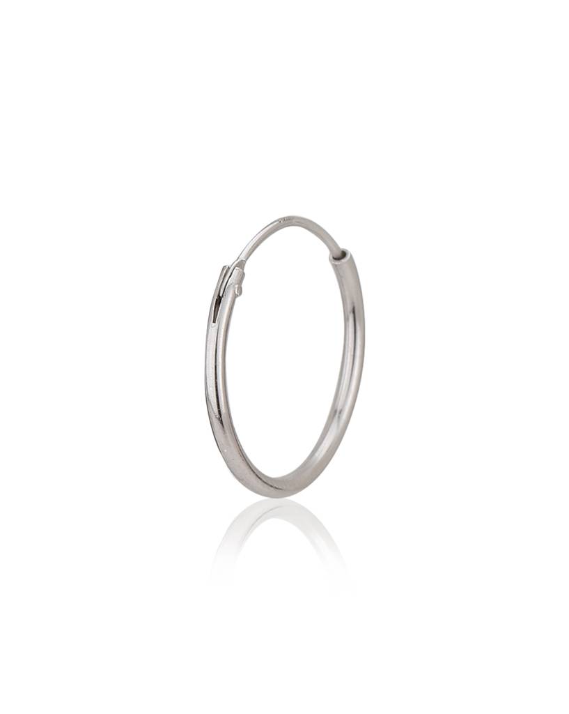 Carlton London 925 Sterling Silver- Rhodium-Plated Circular Hoop Earrings : S527601-1