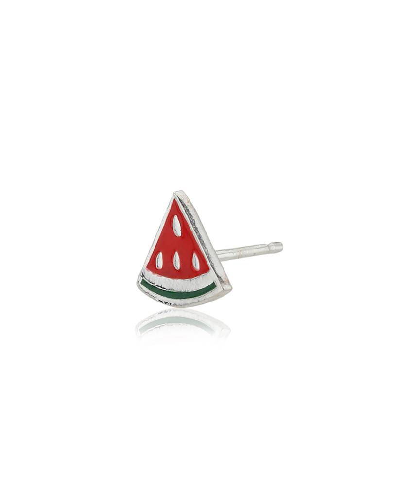 Carlton London 925 Sterling Silver-Red Rhodium Plated Enamelled Watermelon Shaped Studs : S550807E