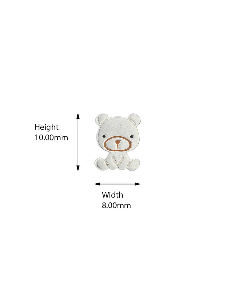 Carlton London 925 Sterling Silver Rhodium-Plated Enamelled Quirky Studs : S550816E