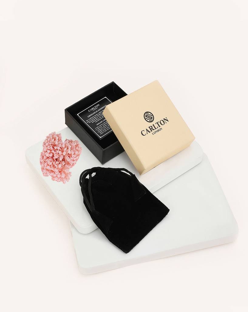 Carlton London 925Sterling Silver-Yellow & Off-White Rhodium Plated Enamelled Quirky Studs : S550818E