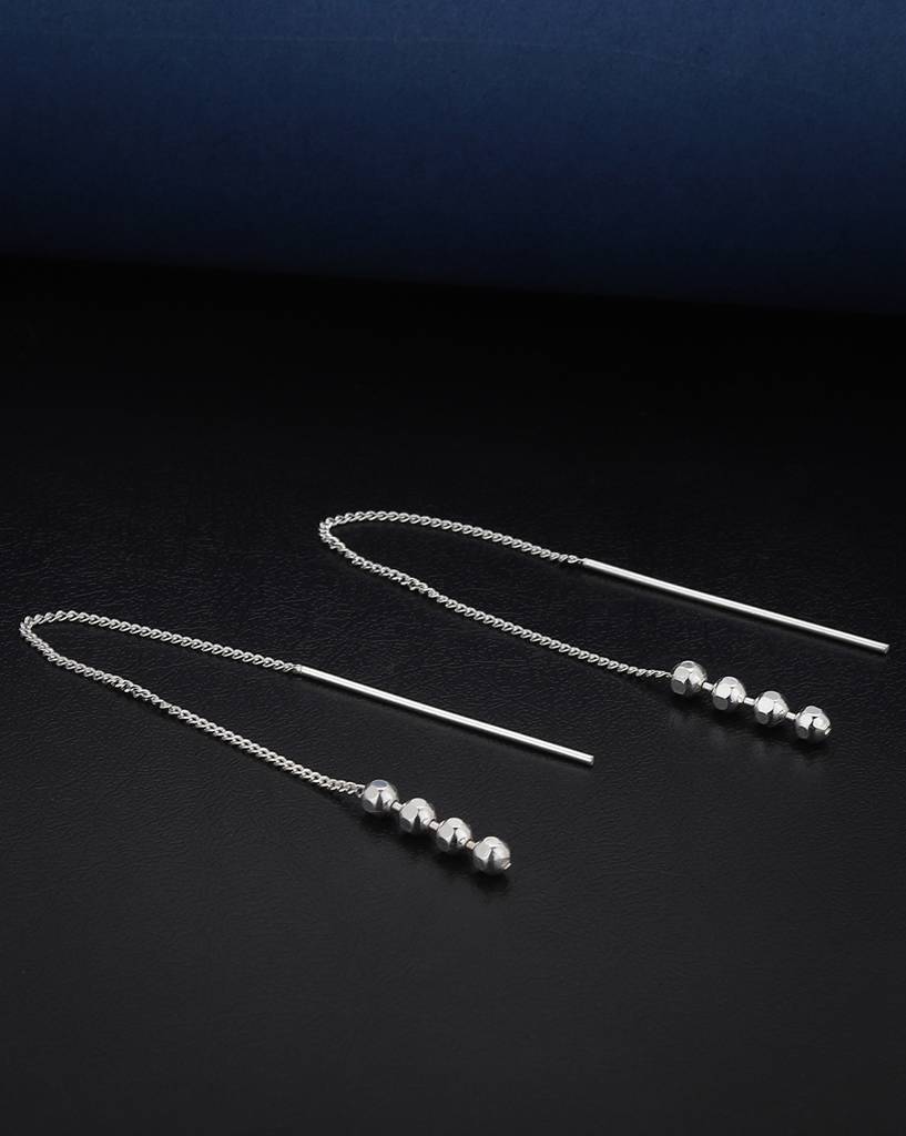 Carlton London 925 Sterling Silver Needle Drop Earrings : S584603E-1