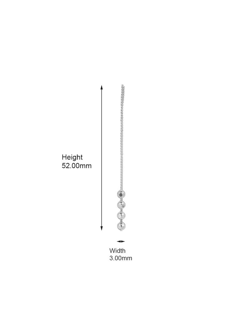 Carlton London 925 Sterling Silver Needle Drop Earrings : S584603E-1