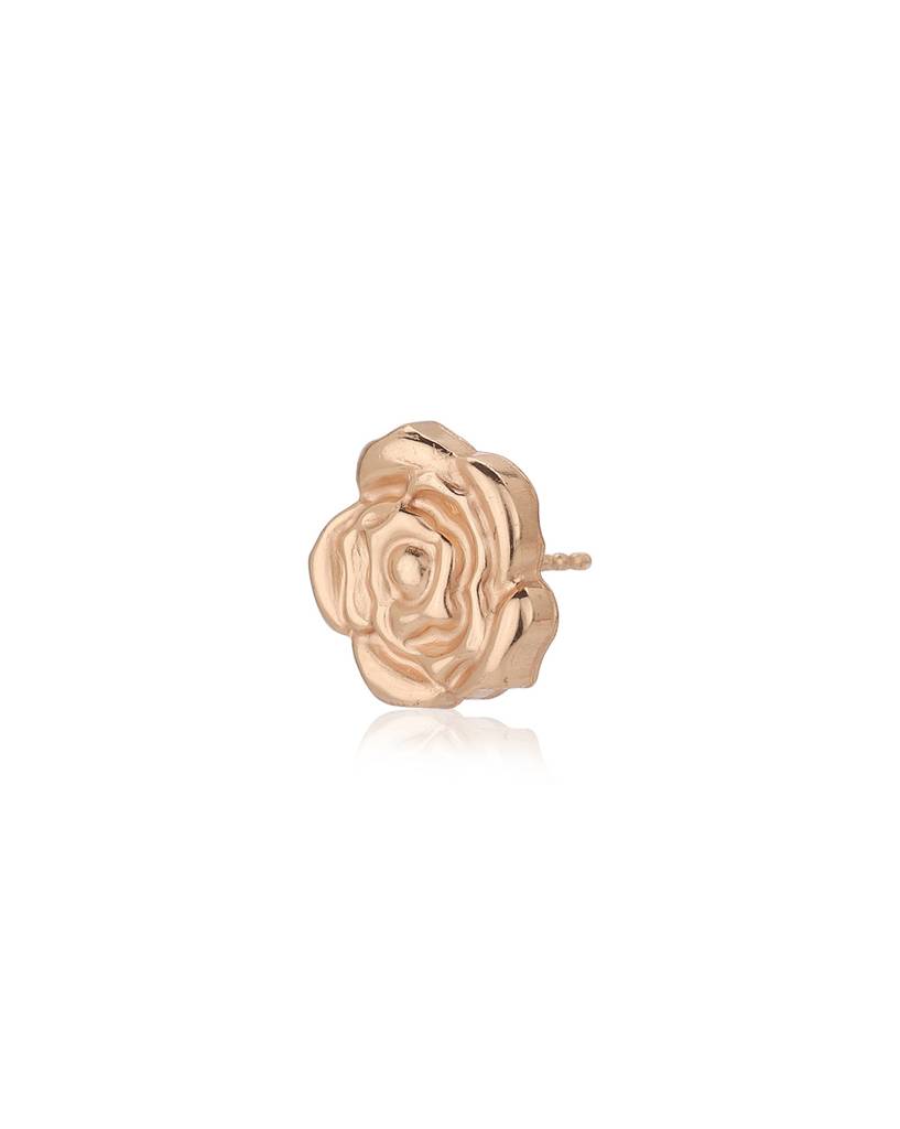 Carlton London 925 Sterling Silver- Rose Gold-Plated Floral Studs : S618328E
