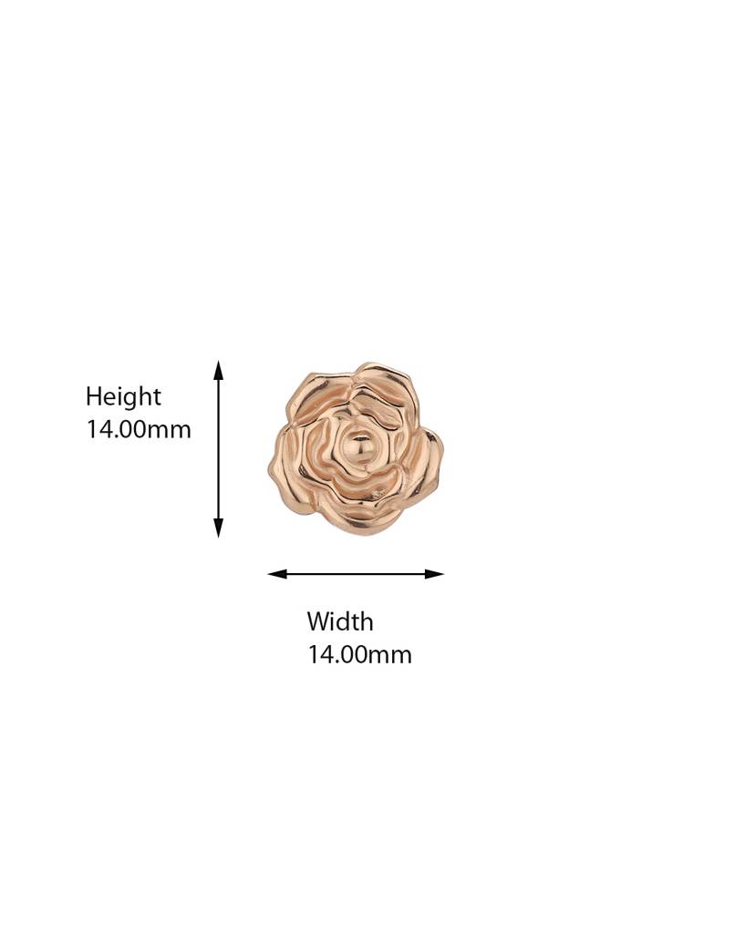 Carlton London 925 Sterling Silver- Rose Gold-Plated Floral Studs : S618328E
