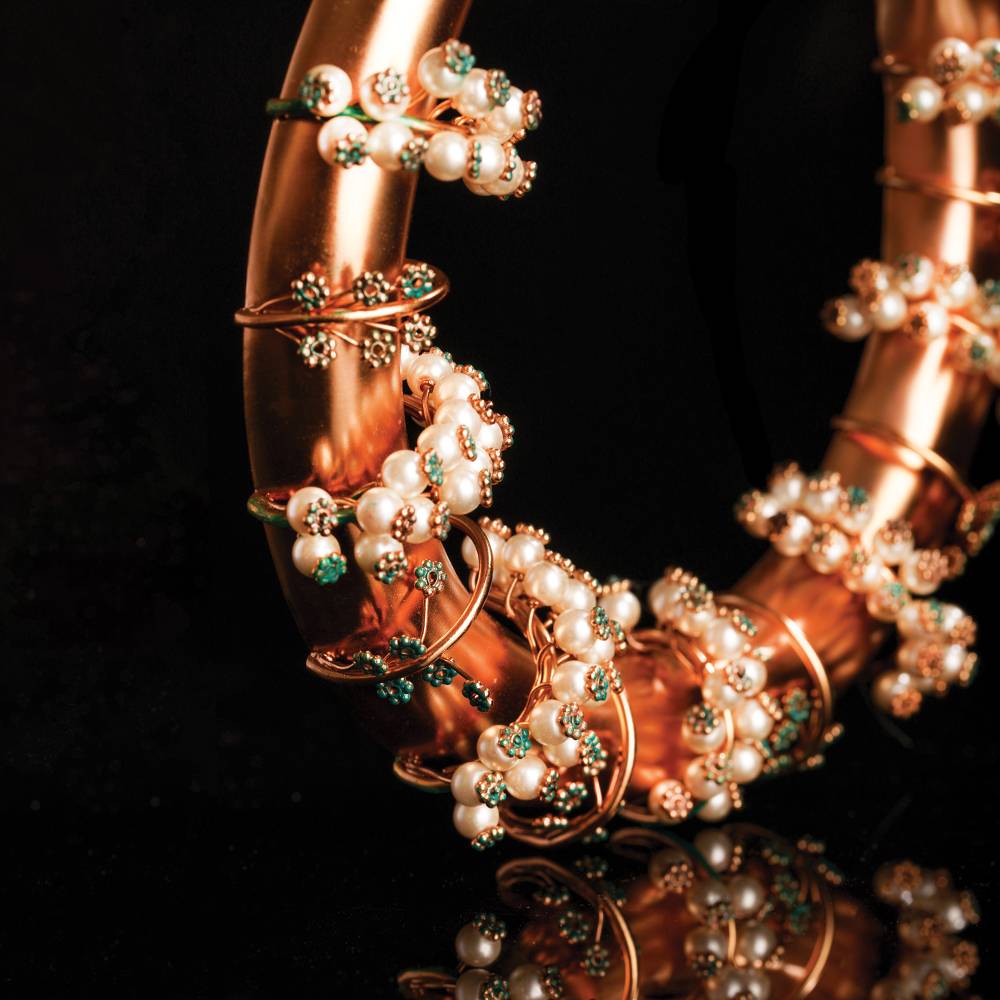 Emerald Serpentine Gold Plated Choker Necklace : S8245