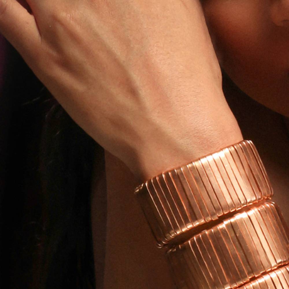 Galactic Shield Gold Ribbon Cuff Bracelet : S8251