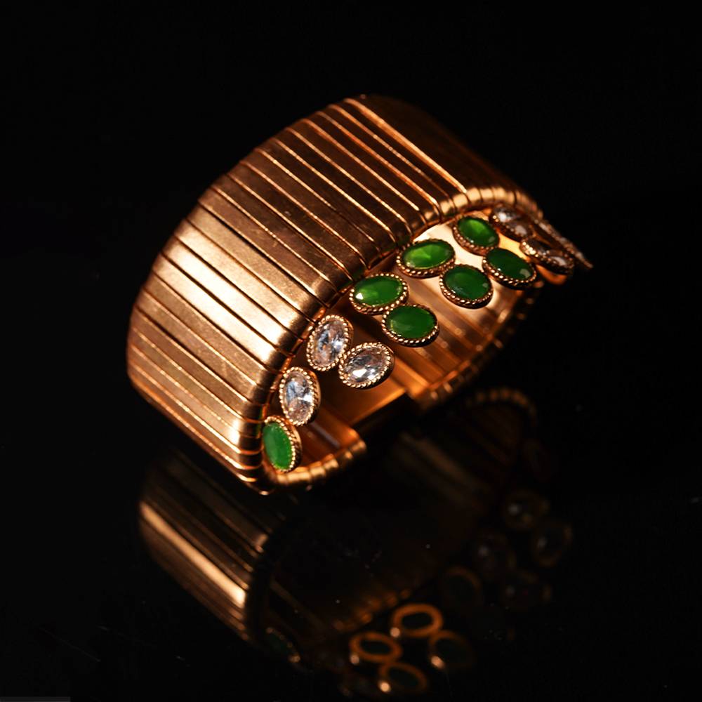 Cosmic Crown Gold Ribbon Cuff : S8252