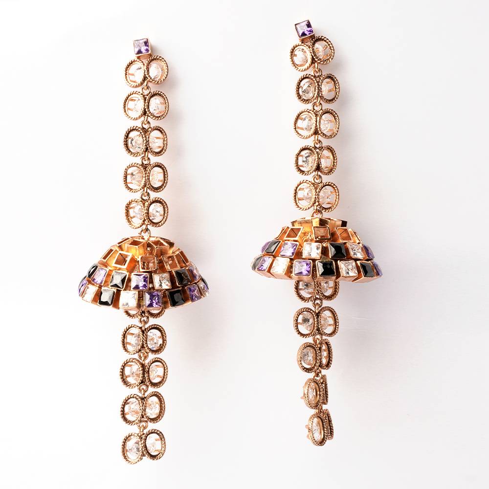 Star Shine Crystal Gemstone Earrings : S8254