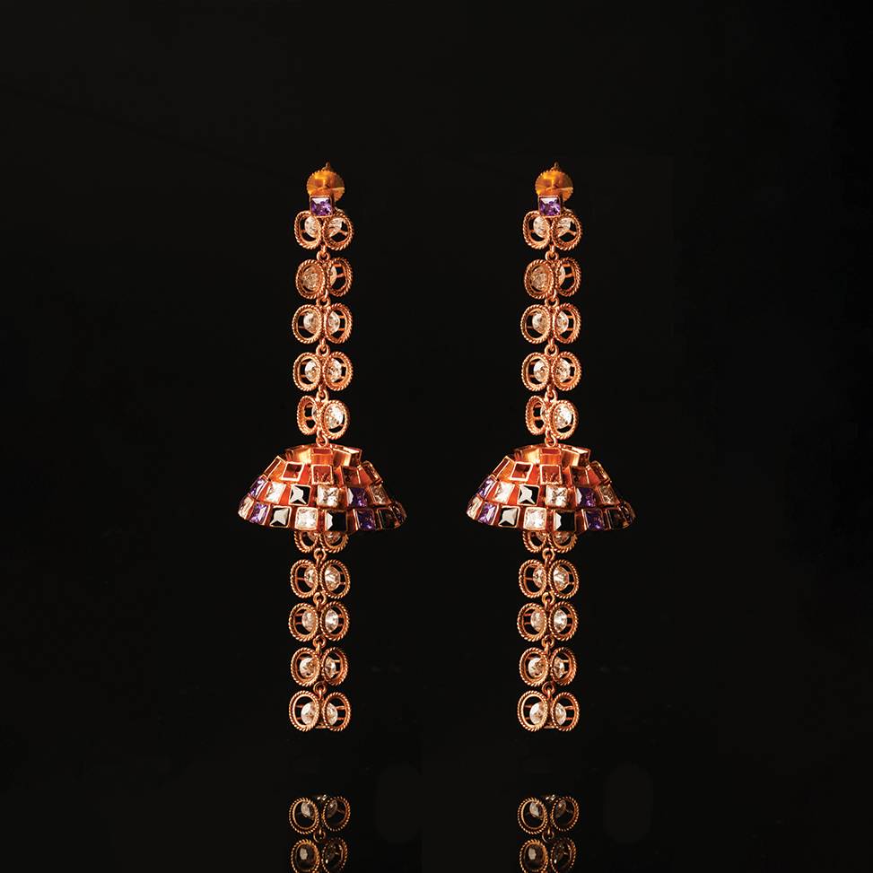 Star Shine Crystal Gemstone Earrings : S8254