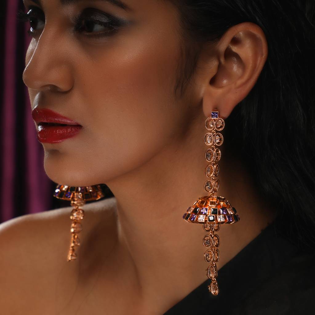 Star Shine Crystal Gemstone Earrings : S8254