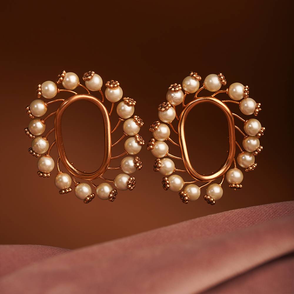 Neutron Loop Gold Plated Earrings : S8667