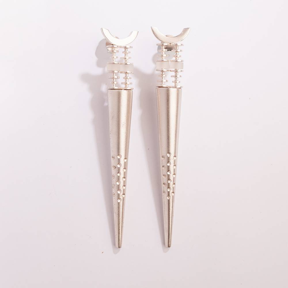 Candlelight Duet Silver Plated Spike Earrings : S8706