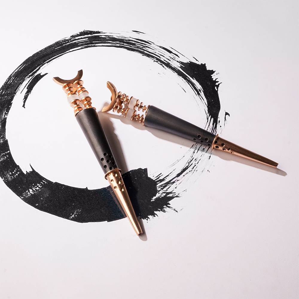 Edge Of Night Gold Plated Spike Earrings : S8708
