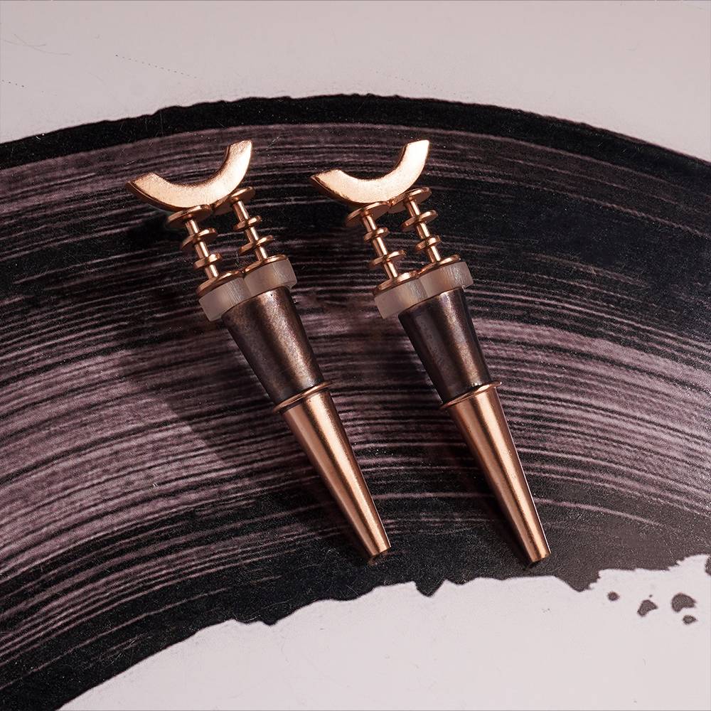 Edge Of Darkness Black And Gold Plated Small Spike Earrings : S8710