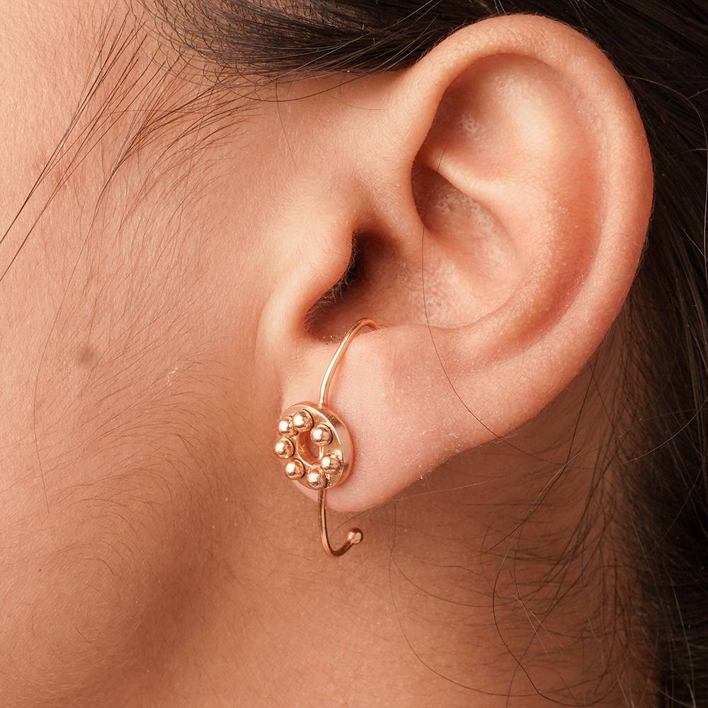 Mad City Gold Plated Button Ear Stud : S8712