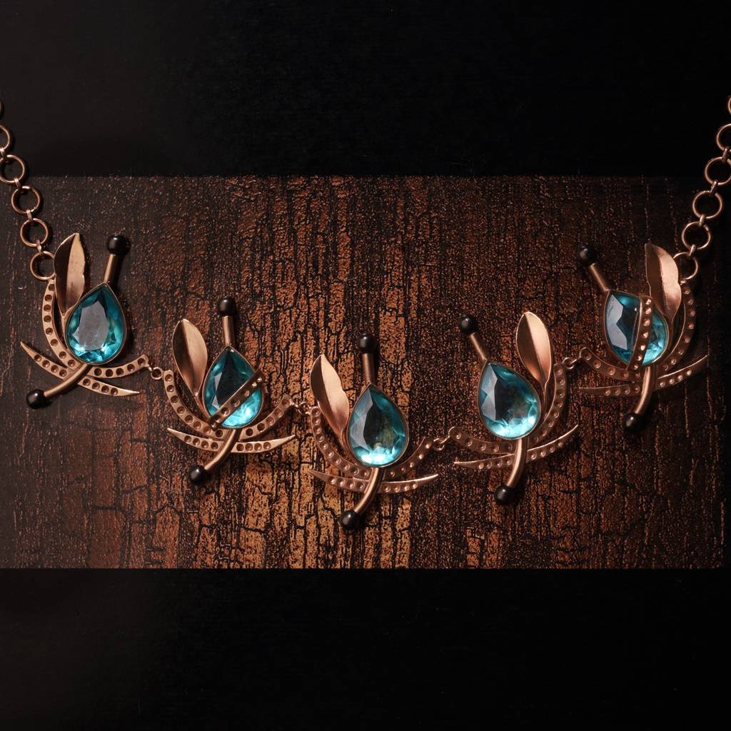 Swan Lake Gilded Gemstone Necklace : S8719