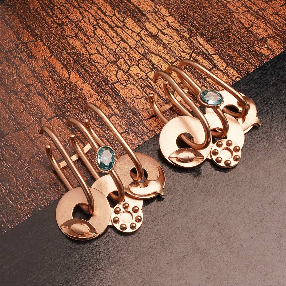 Punk City Crystal Gold Ear Cuffs : S8729