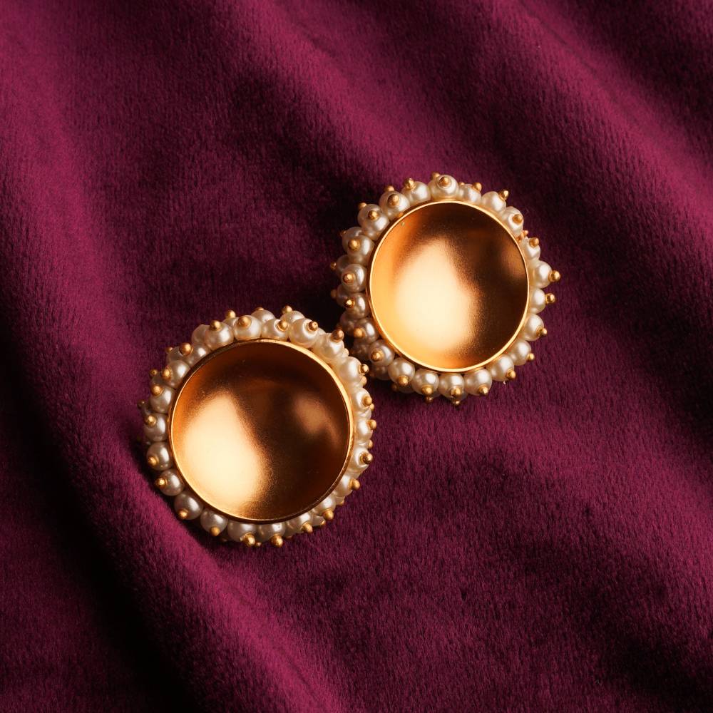 Gold Deity Gold Plated Jhallar Earrings : S8750