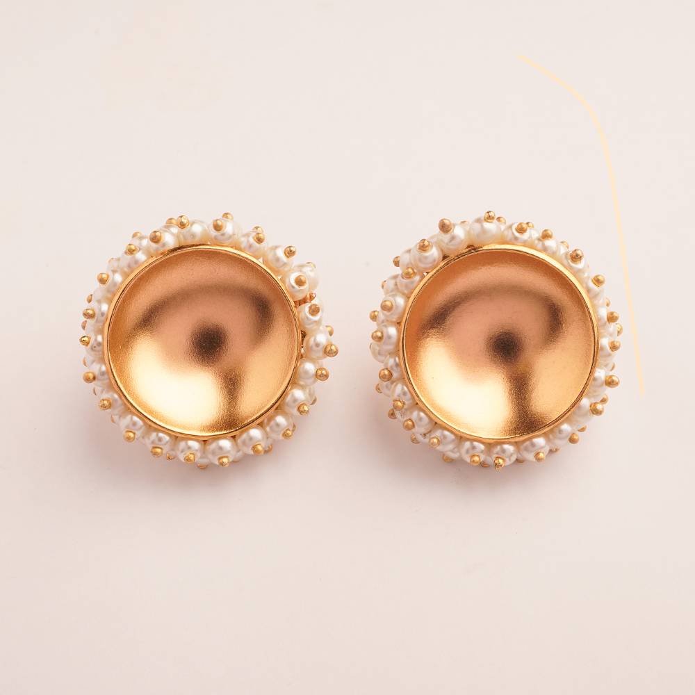 Gold Deity Gold Plated Jhallar Earrings : S8750