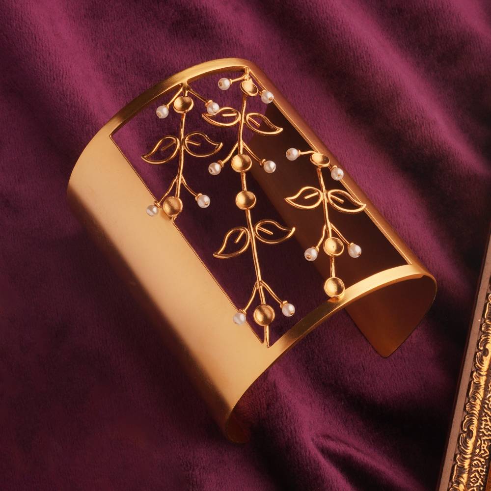 Fern Fantasy Gold Plated Cuff : S8751