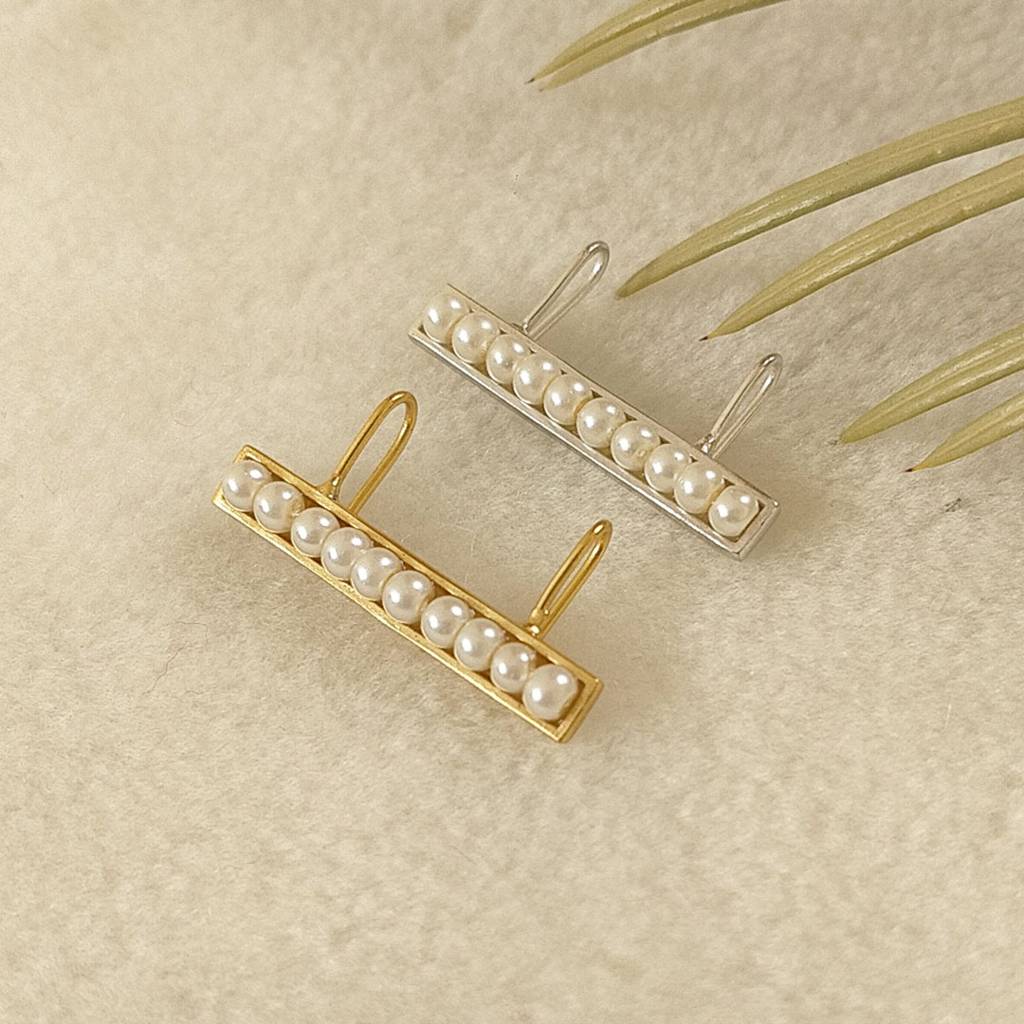 Gego Silver Pearl Ear Clip : SAD109_E