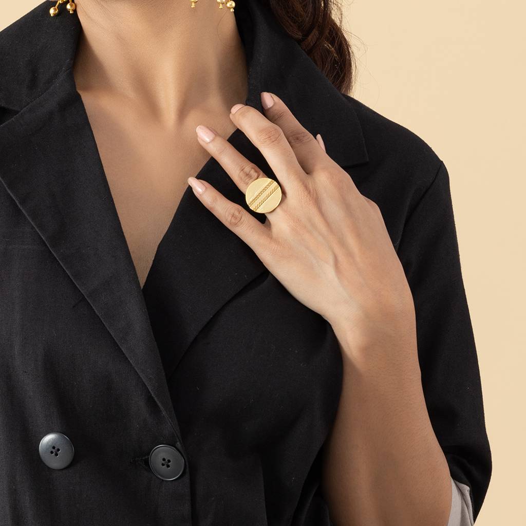 Statement Coin Ring : SAD137_R