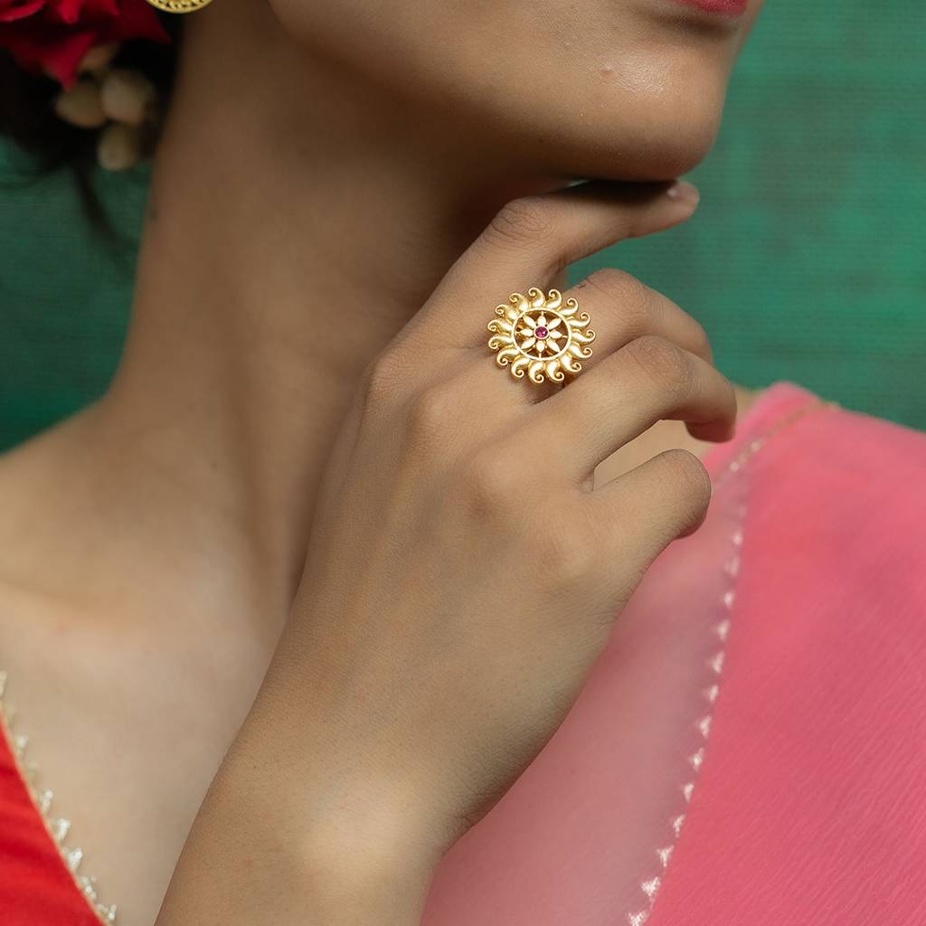 Sudha Gold Ring : SAD284_R