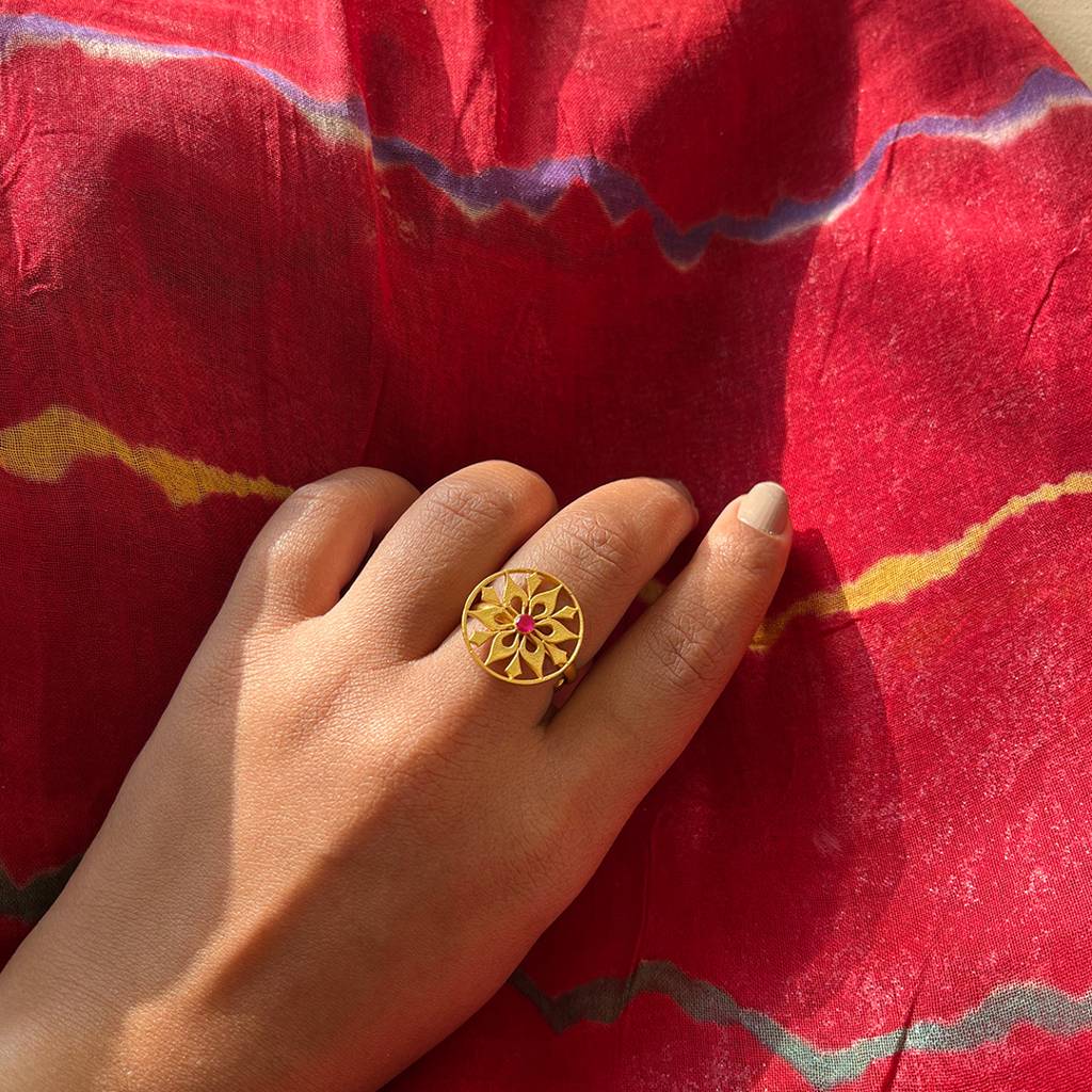 Abeer Gold Ring : SAD48_R