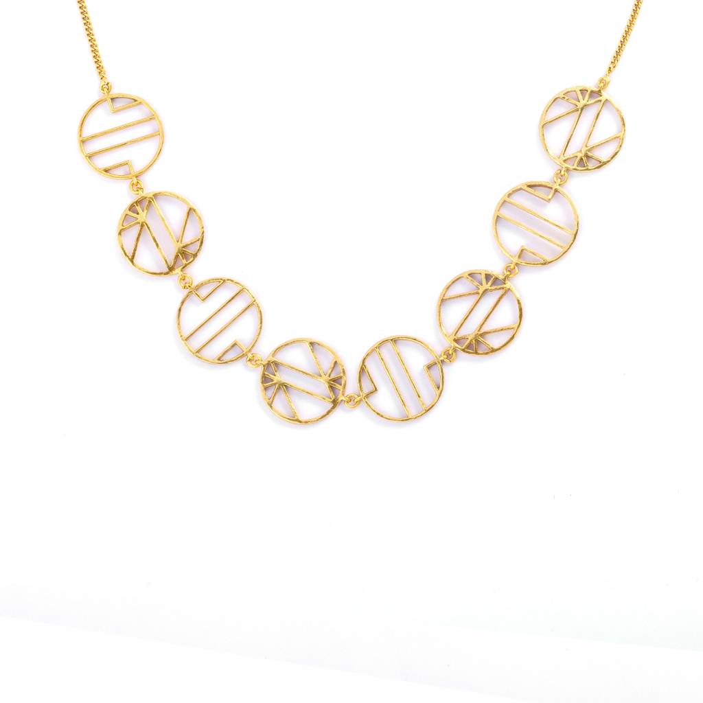 Angular Gold Choker : SAD63_N