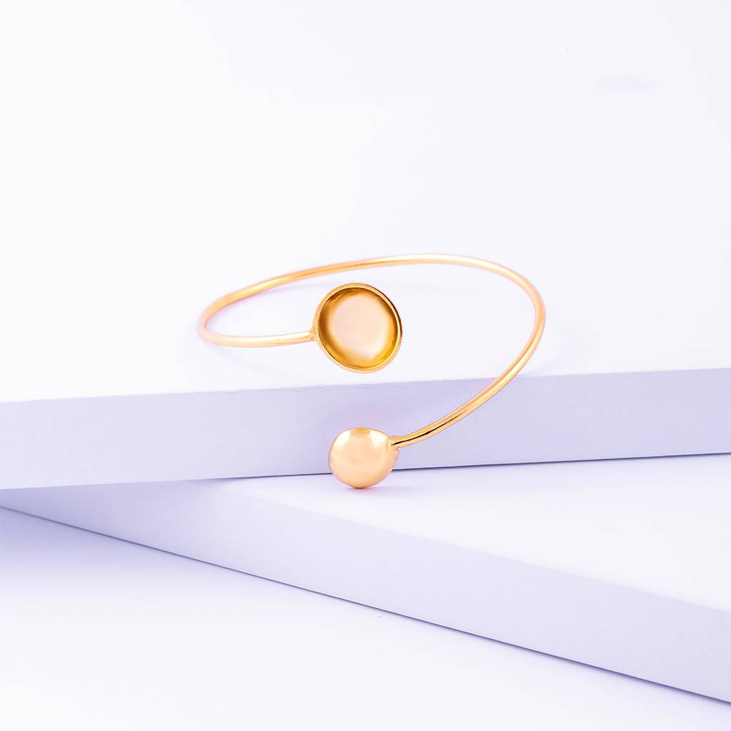 Sehar Minimal Gold Bangle : SAD72_B