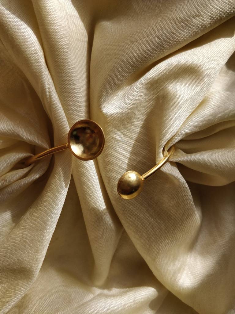Sehar Minimal Gold Bangle : SAD72_B