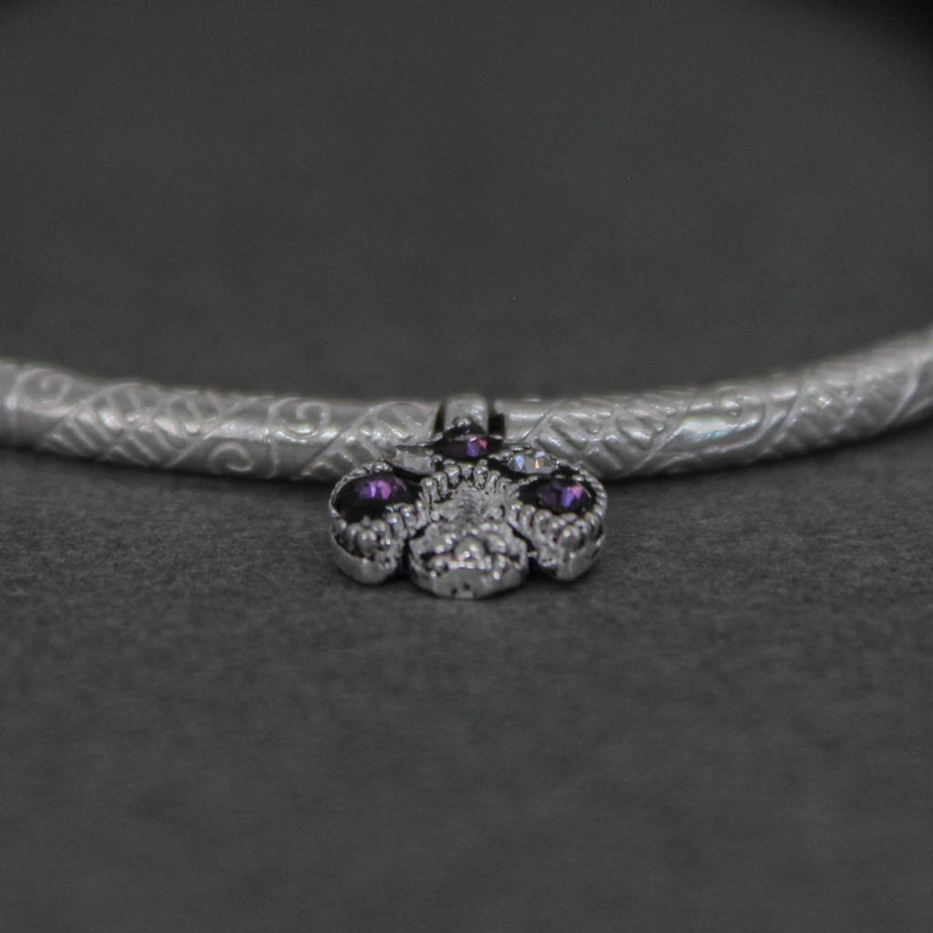 Adjustable 925 Silver Anklet With Sapphire Accents : SANK002