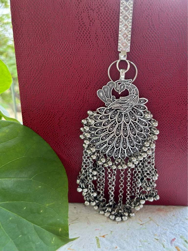 Firoza Morni Oxidized Saree Gutcha : SAREEGUTCHA1297