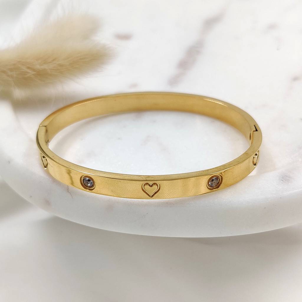 Gold Plated Stainless Steel Marissa Bracelet : (S)B-C-3-G