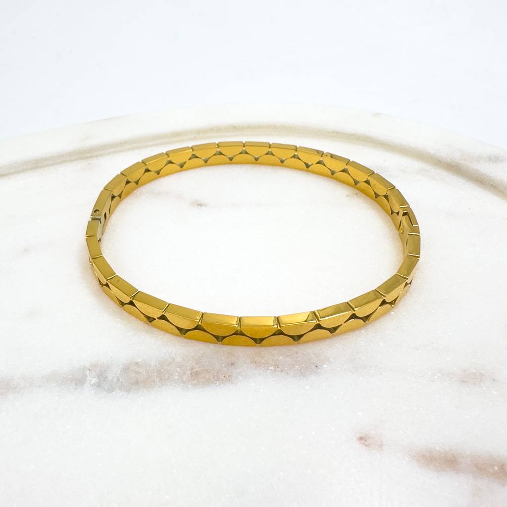 Gold Plated Stainless Steel Lizzie Bracelet : (S)B-C-9-0