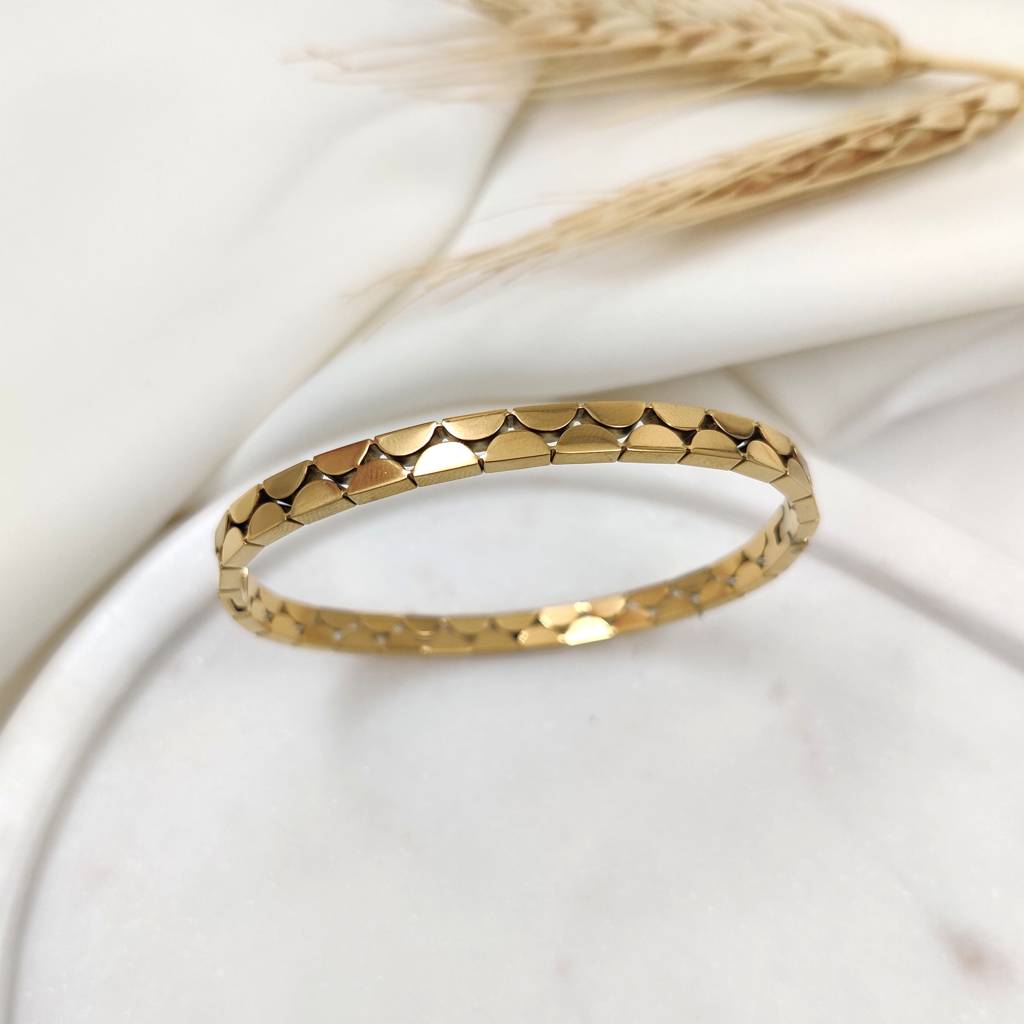 Gold Plated Stainless Steel Lizzie Bracelet : (S)B-C-9-0