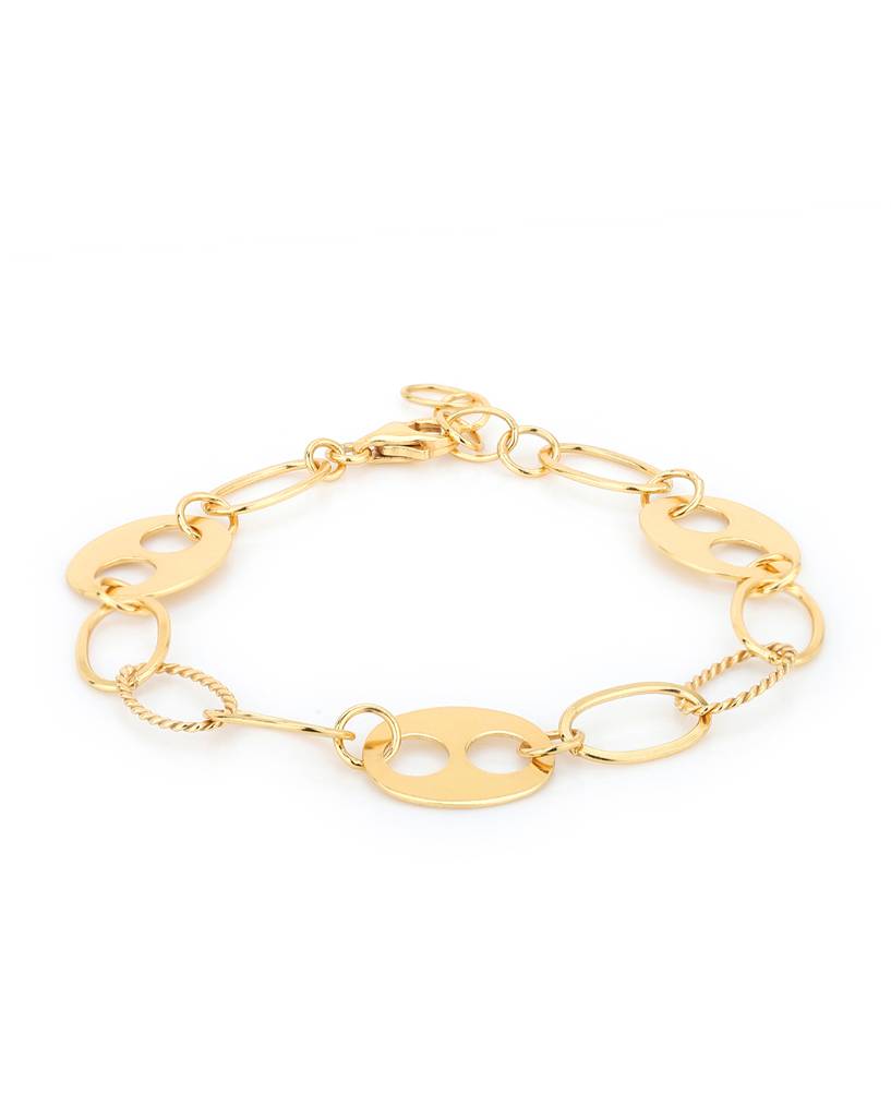 Carlton London Gold-Plated Link Bracelet : SB1020B
